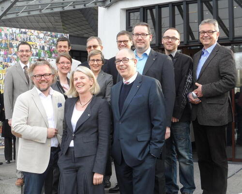 Geschäftsführender Vorstand Susanne Weiss mit Präsident Jan Pauls, Vizepräsident Bernd, Kanzow und Beirat